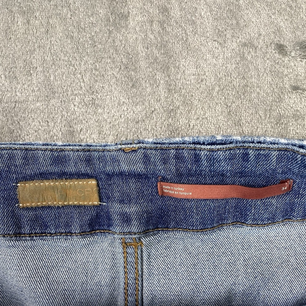 Anthropologie Pilcro The Skipper Cropped Wide Leg Jeans Womens 34 Blue High Rise - Picture 8 of 16
